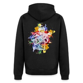 ukulélé - Veste à capuche bio Premium Unisexe - noir - Dos - Nico (187cm)