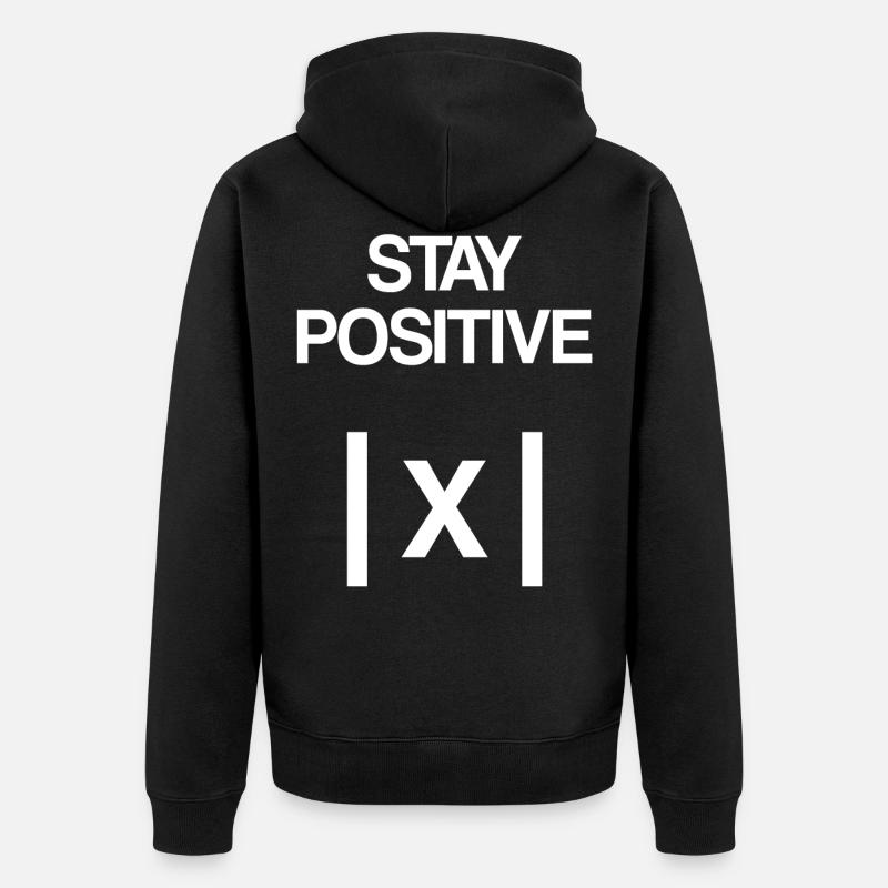 Bleib Positiv Mathematik - Unisex Premium Bio Zip Hoodie - Schwarz