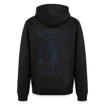 Aventure antarctique - Veste à capuche bio Premium Unisexe - noir - Dos - Nico (187cm)