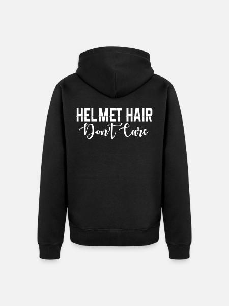 Biker Frau - Unisex Premium Bio Zip Hoodie - Schwarz