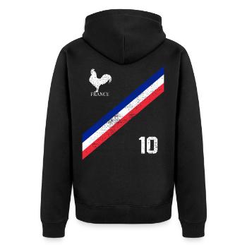 Maillot de France - Veste à capuche bio Premium Unisexe - noir - Dos - Nico (187cm)