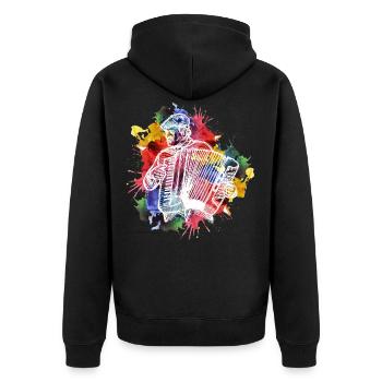 accordéon - Veste à capuche bio Premium Unisexe - noir - Dos - Nico (187cm)