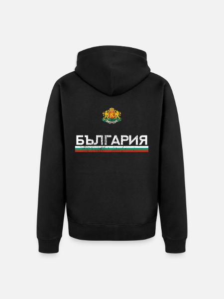 Bulgaria - Unisex Premium Organic Zip Hoodie - black