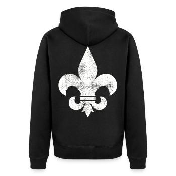 FLEUR DE LIS Tee Shirt - Veste à capuche bio Premium Unisexe - noir - Dos - Nico (187cm)