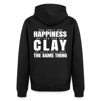 Pottery Geschenk Töpfer Shirt Töpferei - Unisex Premium Bio Zip Hoodie - Schwarz - Hinten - Nico (187cm)