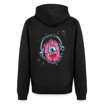 monstre - Veste à capuche bio Premium Unisexe - noir - Dos - Nico (187cm)