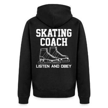 figure skating - Unisex Premium Organic Zip Hoodie - black - Back - Nico (187cm)