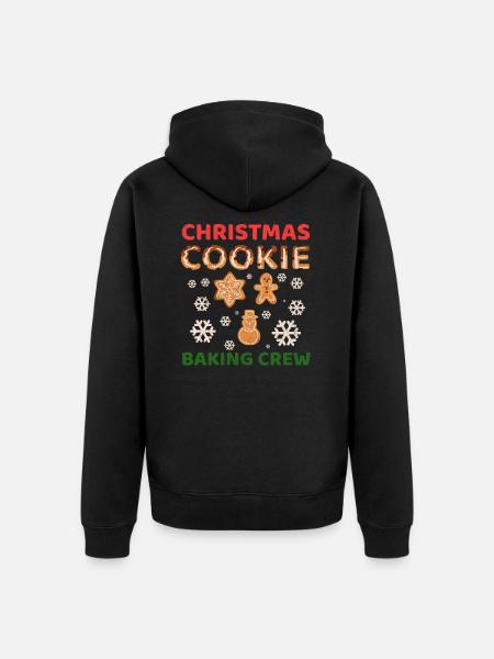 Gebaeck Plaetzchen Backen Weihnachten - Unisex Premium Bio Zip Hoodie - Schwarz