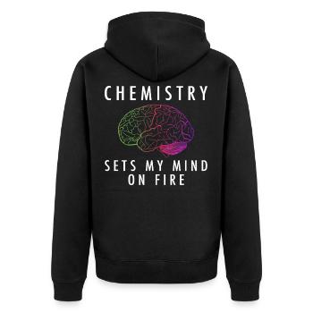 Professeur de chimie Professeur Amour - Veste à capuche bio Premium Unisexe - noir - Dos - Nico (187cm)