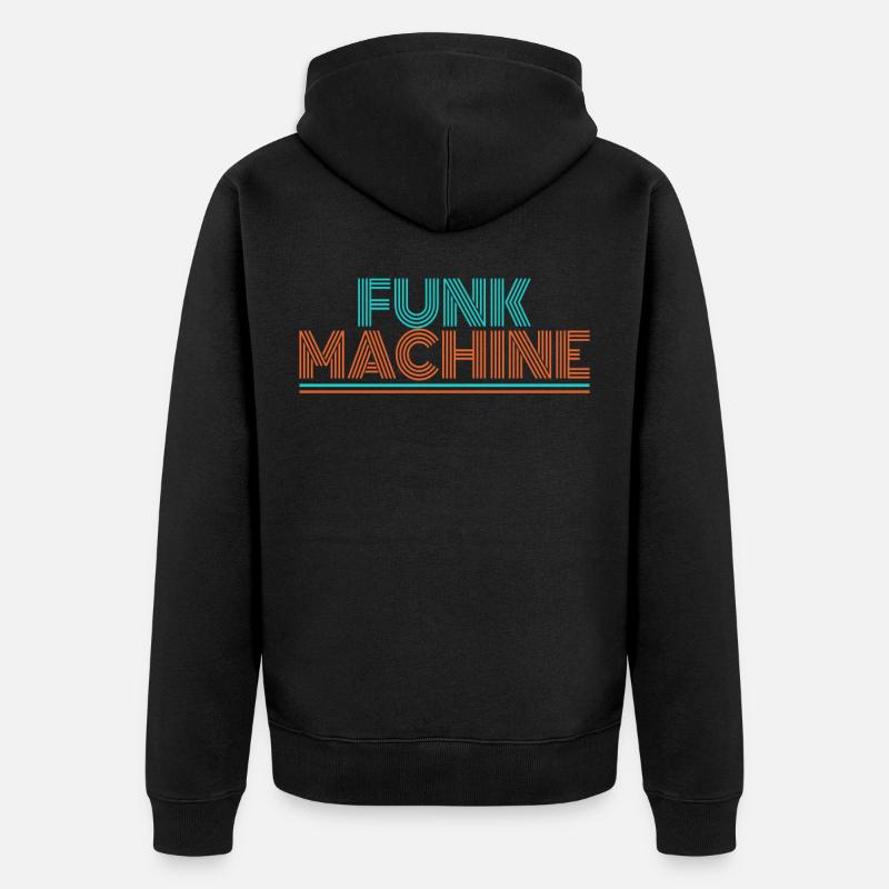 Funk Disco DJ des années 70 - Veste à capuche bio Premium Unisexe - noir