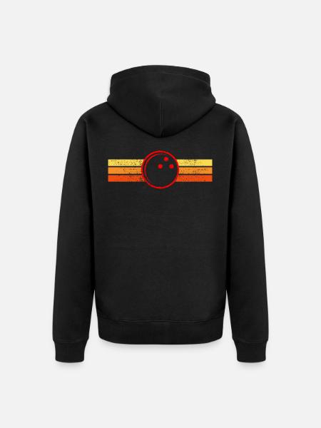 Bowling Bowling Bowling Bowling - Unisex Premium Organic Zip Hoodie - black