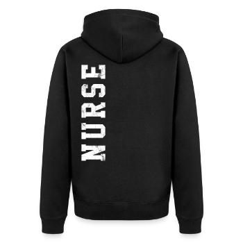 infirmière - Veste à capuche bio Premium Unisexe - noir - Dos - Nico (187cm)