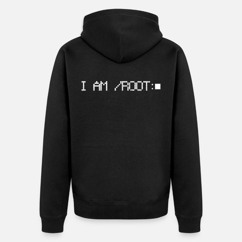 Informatiker Geek Pixel - Unisex Premium Bio Zip Hoodie - Schwarz