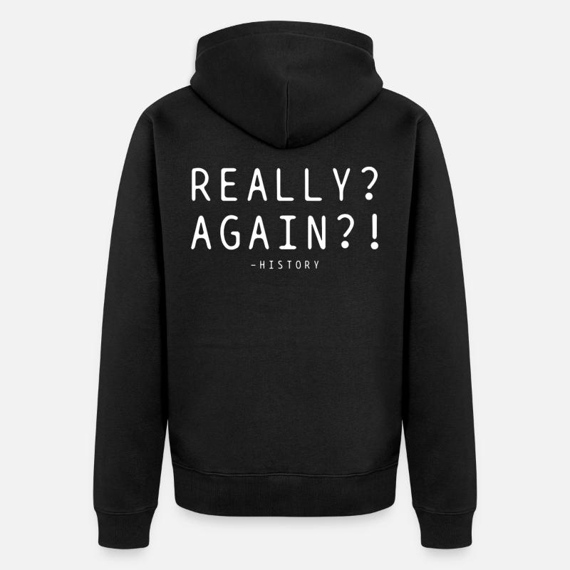Geschichte Geschenkidee Lehrer - Unisex Premium Bio Zip Hoodie - Schwarz