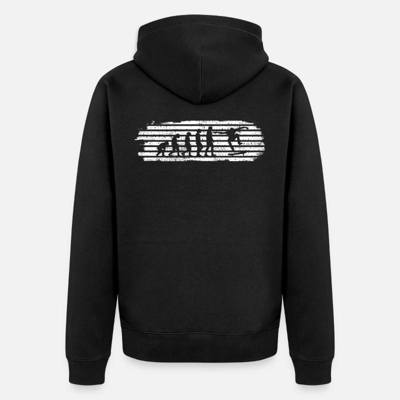 Evolution du skateboard - Veste à capuche bio Premium Unisexe - noir