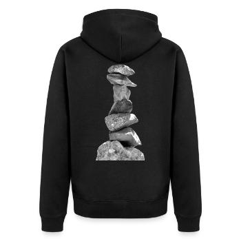 Géologie des roches - Veste à capuche bio Premium Unisexe - noir - Dos - Nico (187cm)