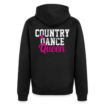 Danse Country Western - Veste à capuche bio Premium Unisexe - noir - Dos - Nico (187cm)