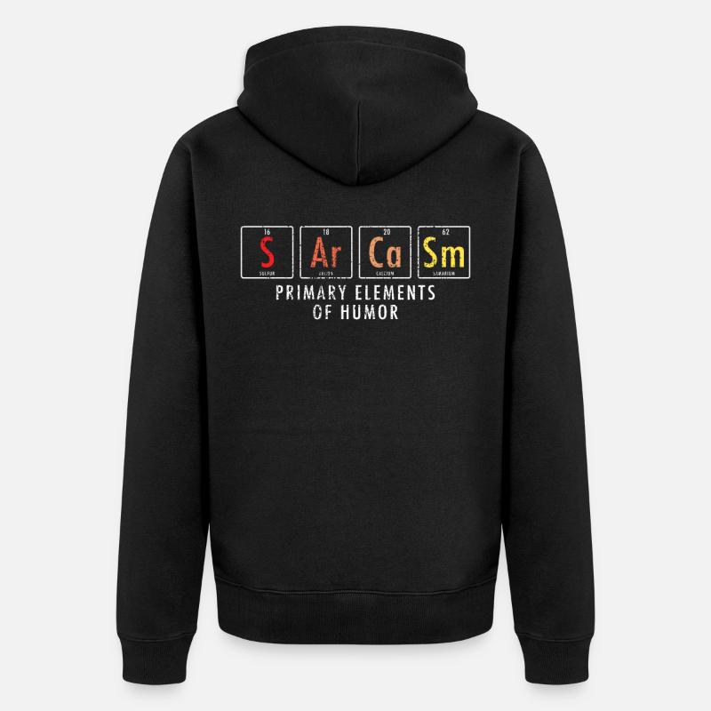 Sarkasmus Elemente Nerd Science - Unisex Premium Bio Zip Hoodie - Schwarz