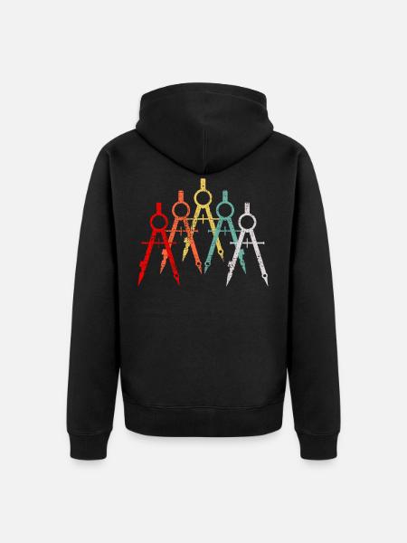 Architekt Geschenkidee - Unisex Premium Bio Zip Hoodie - Schwarz