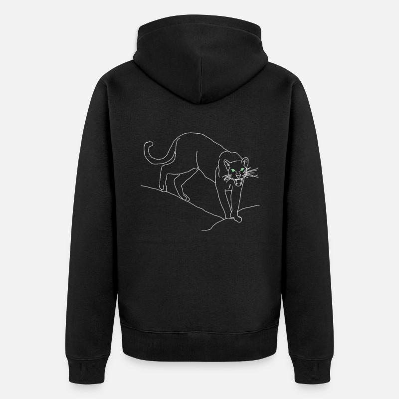 panthère - Veste à capuche bio Premium Unisexe - noir