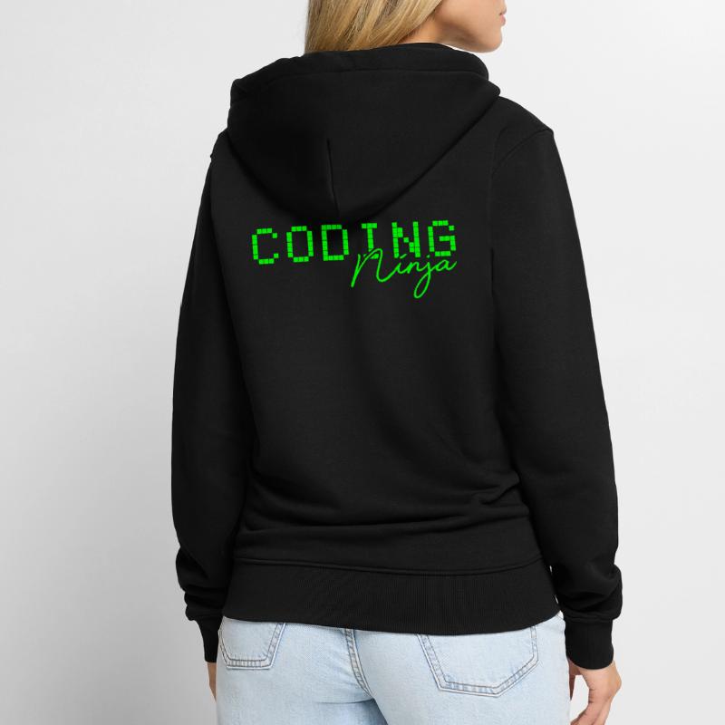Code Coding Ninja Unisex Premium Organic Zip Hoodie