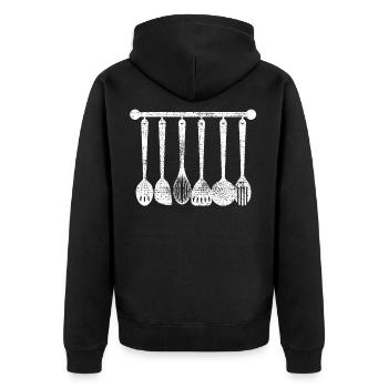 Cuisson - Veste à capuche bio Premium Unisexe - noir - Dos - Nico (187cm)