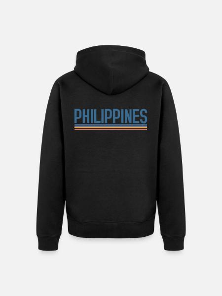 Philippines Philippines Philippines - Unisex Premium Organic Zip Hoodie - black
