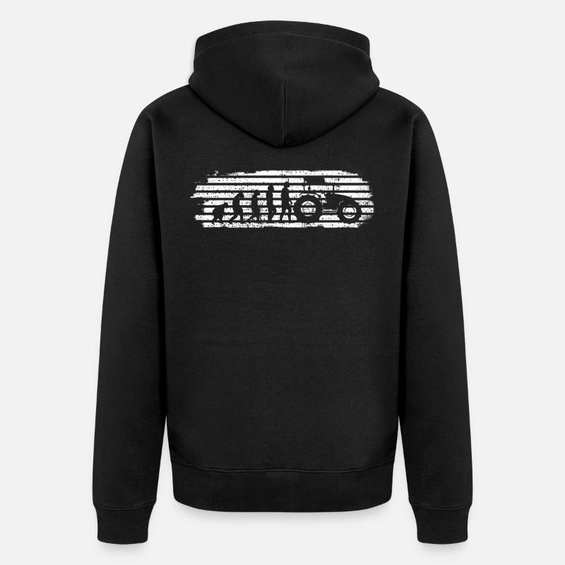 Bauer Evolution Traktor - Unisex Premium Bio Zip Hoodie - Schwarz