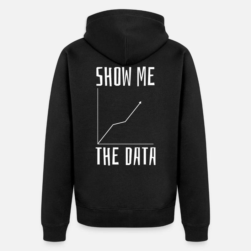 Mathématiques Data Science - Veste à capuche bio Premium Unisexe - noir