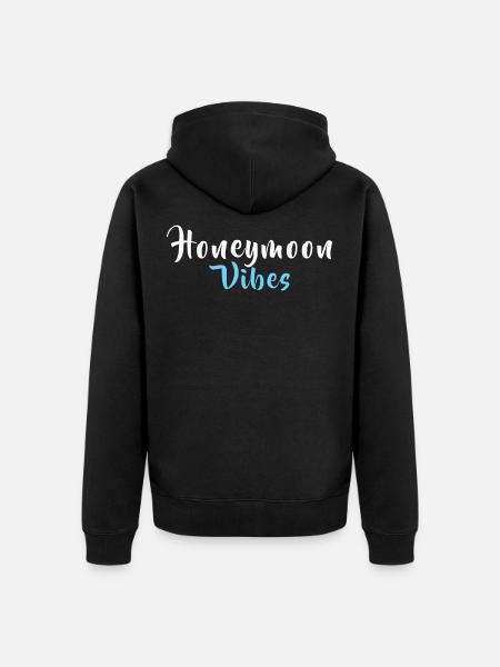 HONEYMOON SHIRT - Unisex Premium Bio Zip Hoodie - Schwarz
