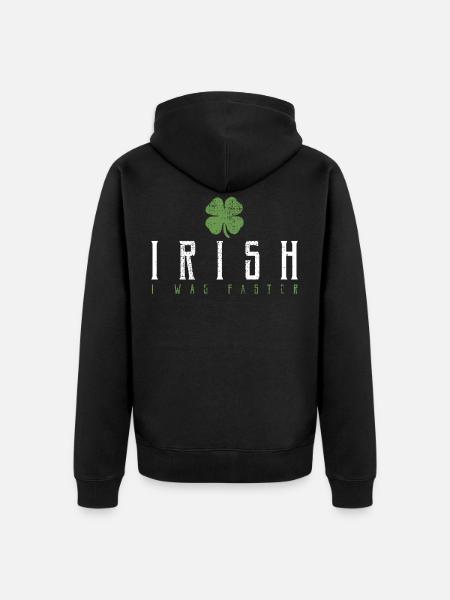 Irisch Ire Irland - Unisex Premium Bio Zip Hoodie - Schwarz