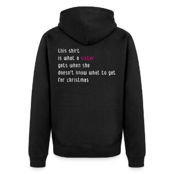 Sœur Noël présente - Veste à capuche bio Premium Unisexe - noir - Dos - Nico (187cm)
