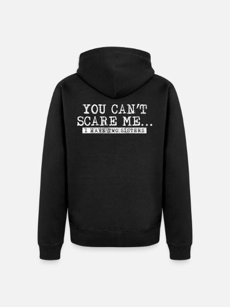 Geschwister Schwestern Zwei - Unisex Premium Bio Zip Hoodie - Schwarz