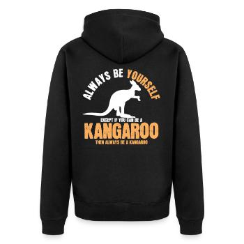 kangourou - Veste à capuche bio Premium Unisexe - noir - Dos - Nico (187cm)