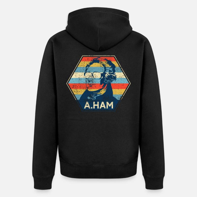 Alexander Hamilton - Veste à capuche bio Premium Unisexe - noir