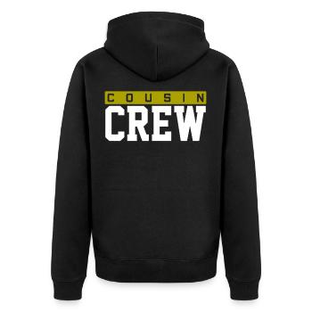 Cousin Crew Retro Family Holiday - Unisex Premium Organic Zip Hoodie - black - Back - Nico (187cm)