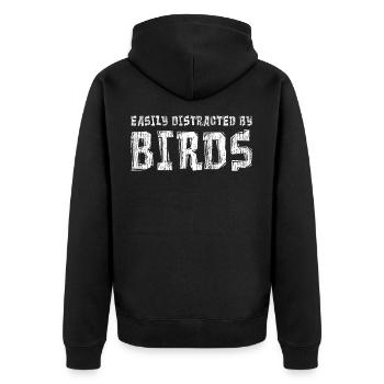 oiseau - Veste à capuche bio Premium Unisexe - noir - Dos - Nico (187cm)