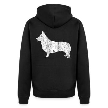 Corgi - Veste à capuche bio Premium Unisexe - noir - Dos - Nico (187cm)