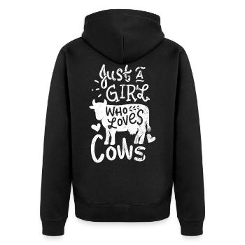 cow-girls - Veste à capuche bio Premium Unisexe - noir - Dos - Nico (187cm)