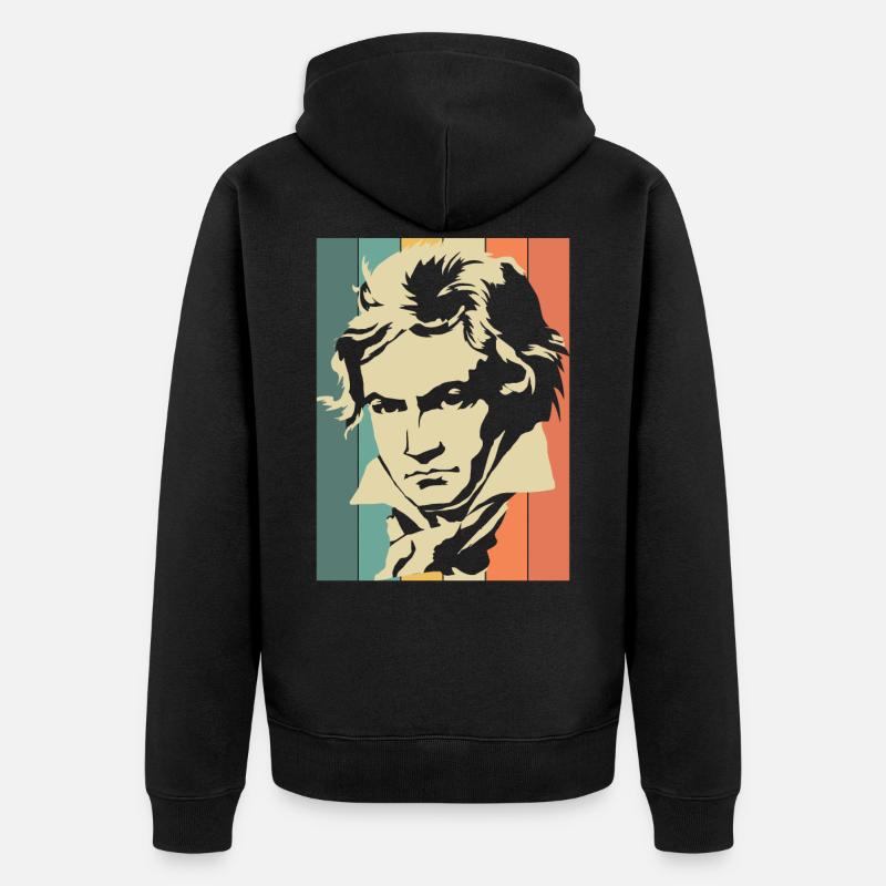 Beethoven - Unisex Premium Bio Zip Hoodie - Schwarz
