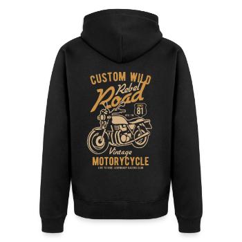 Wild personnalisé - Veste à capuche bio Premium Unisexe - noir - Dos - Nico (187cm)