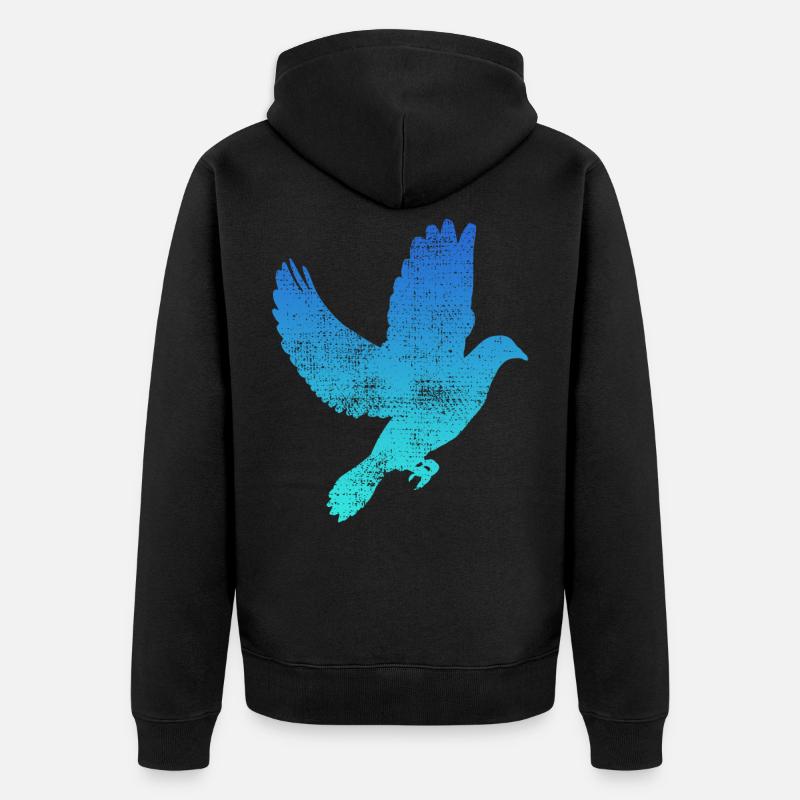 Colombe oiseau Colombe - Veste à capuche bio Premium Unisexe - noir