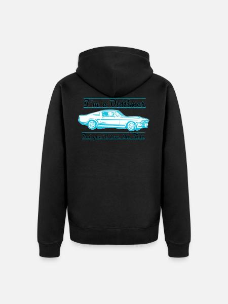 oldtimer capri - Unisex Premium Organic Zip Hoodie - black