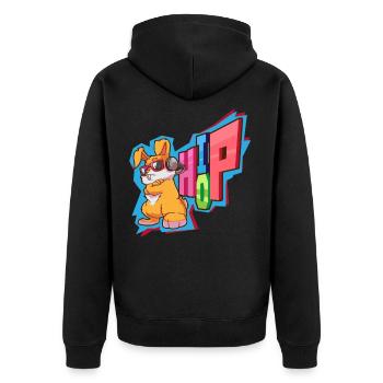 Ostern - Unisex Premium Bio Zip Hoodie - Schwarz - Hinten - Nico (187cm)