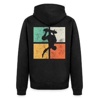 Go skateboarding - Unisex Premium Organic Zip Hoodie - black - Back - Nico (187cm)