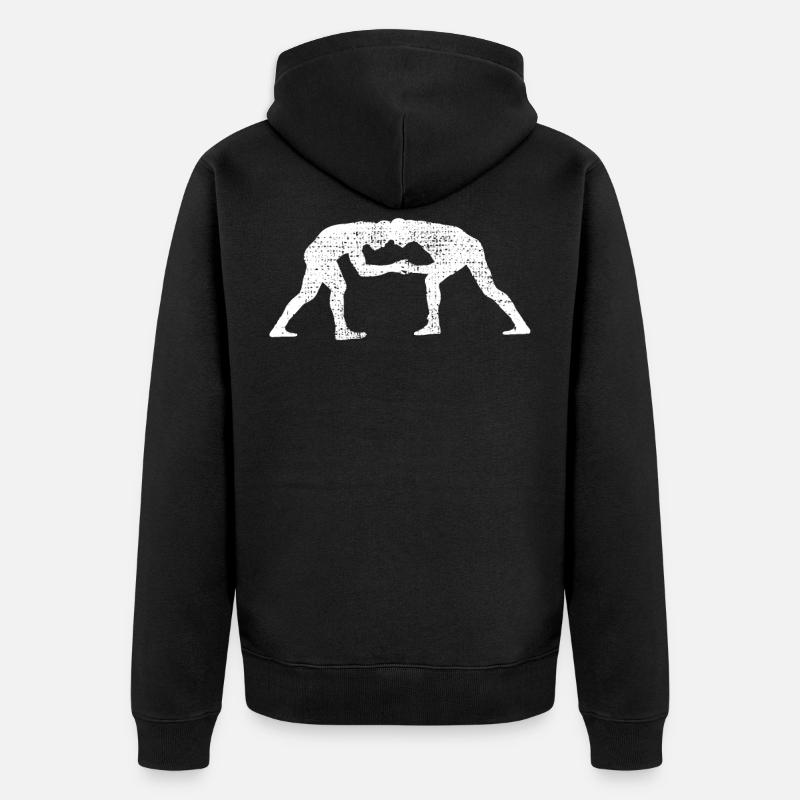 Wrestle Wrestle Grappler Wrestling - Veste à capuche bio Premium Unisexe - noir