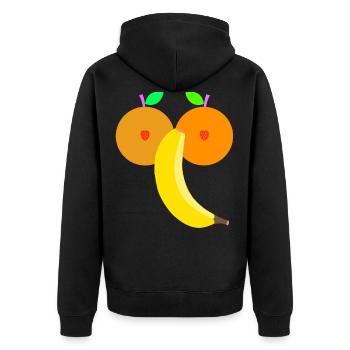 fruit - Veste à capuche bio Premium Unisexe - noir - Dos - Nico (187cm)