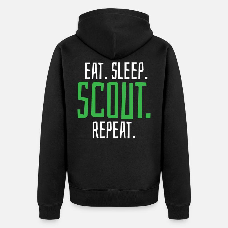 Scout Scouting - Unisex Premium Bio Zip Hoodie - Schwarz