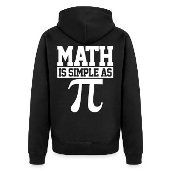 Pi Day - Unisex Premium Bio Zip Hoodie - Schwarz - Hinten - Nico (187cm)