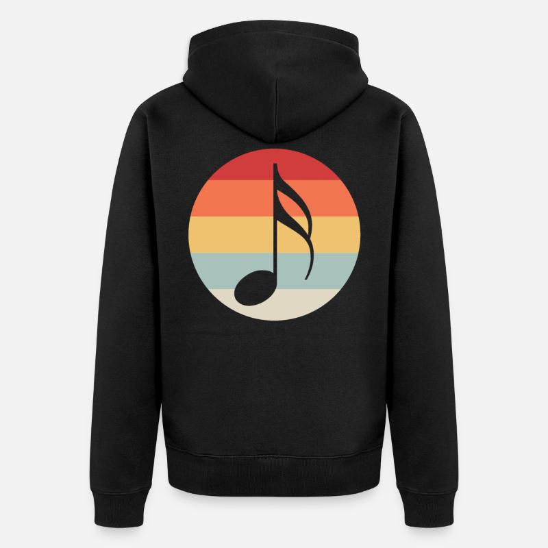 note de musique - Veste à capuche bio Premium Unisexe - noir